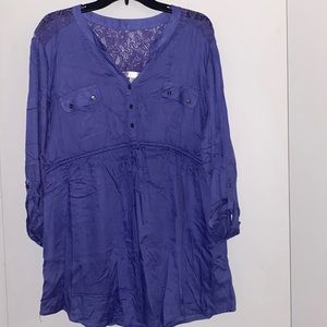 Motherhood Maternity Tunic Shirt with Drawstring @ Tummy Button Back Sleeves NEW